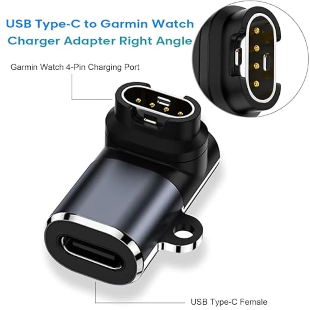 For Garmin Fenix 8 7 7S 7X 6S 6 Forerunner 955 965 970 740 instinct 3 2 2X 2S USB-C Garmin Charging Cable Adapter