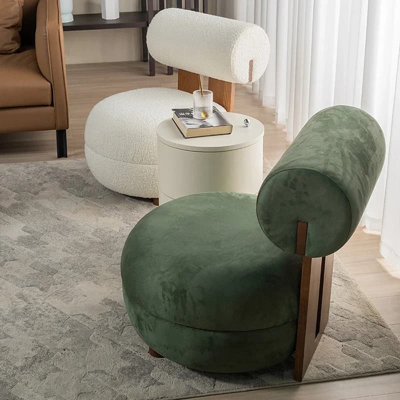 Divano Sedie in legno Camera Moderna Supporto per la schiena Cuscino Poltrona di design Divano da campeggio Agnelli Lana Meuble Salon Agnelli Mobili in lana