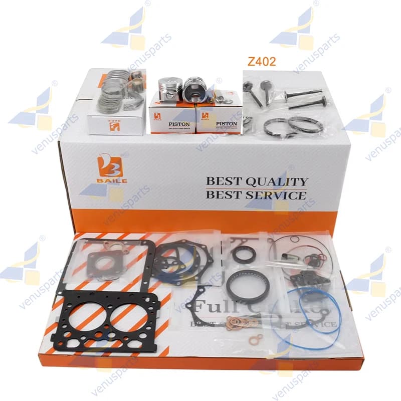 For Kubota Z402 Overhaul Rebuild Kit Piston Ring Full Gasket Set Engine Parts 15281-21110 64*2HK+1.5+3mm