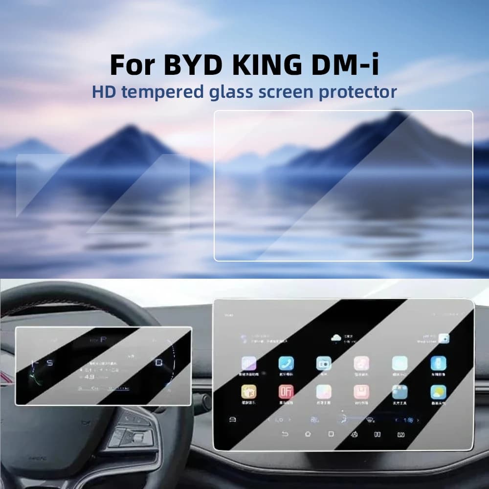 Per BYD King DM-i 2023-2025: Protezione Schermo Navigatore e Cruscotto in Vetro Temperato HD - Accessori di Protezione Display