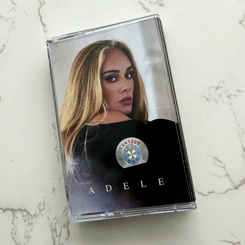 Adele 30 Album Cassette Tape Retro Pop Music Collection Analog Audio Holo Sticker Gift for Fans and Collectors