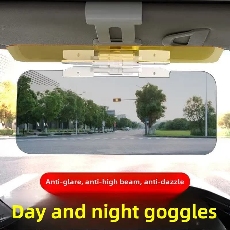Parasole per Auto Antiabbagliamento Polarizzato HD con Protezione UV, Uso Diurno e Notturno, Accessorio Interno per la Guida Sicura
