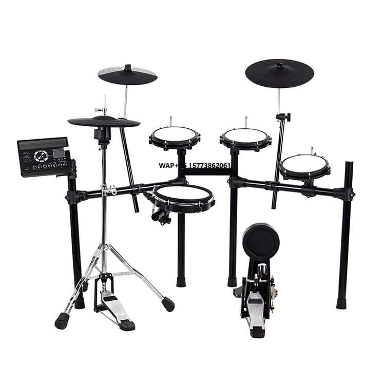 Strumento a percussione elettronica E-drum KHT 5 bacchette e 3 piatti Kit batteria elettronica