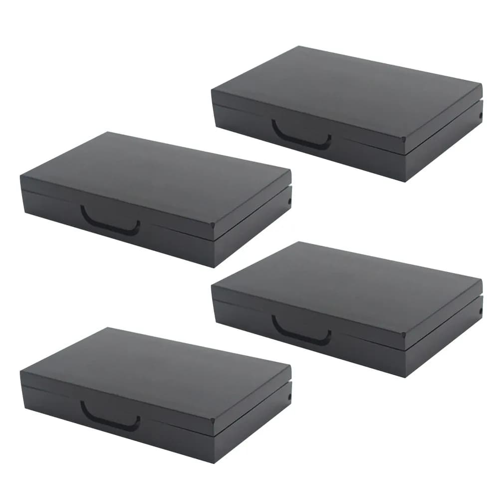 4Pcs Empty Eyeshadow Palette Black Mini DIY Compartments for Daily Travel Professional Use Stable Material Empty Eyeshadow Box