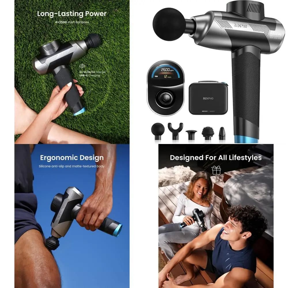 Background Massage Gun, Fit for HSA, Ideal Gift for Valentine's Day or Birthday, Adjustable Range for Men and Women, 6-12mm