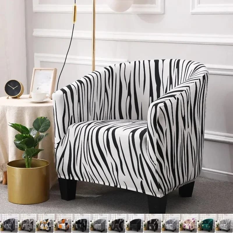 1pc Stretch Spandex armchair lining for washable seat Anti-sports chair lining for single bar Relax for office living room