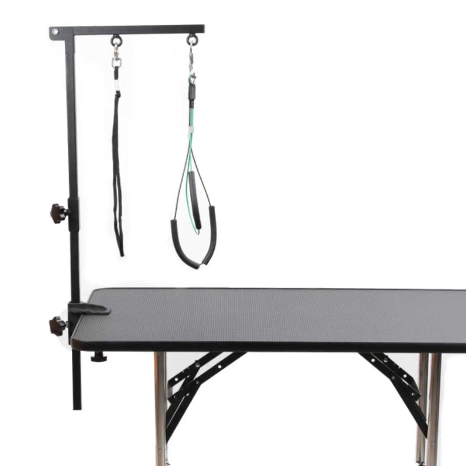 Braccio per toelettatura per cani pieghevole regolabile con morsetto Tavolo da bagno Staffa da scrivania per montaggio di bellezza in metallo Forniture per animali domestici