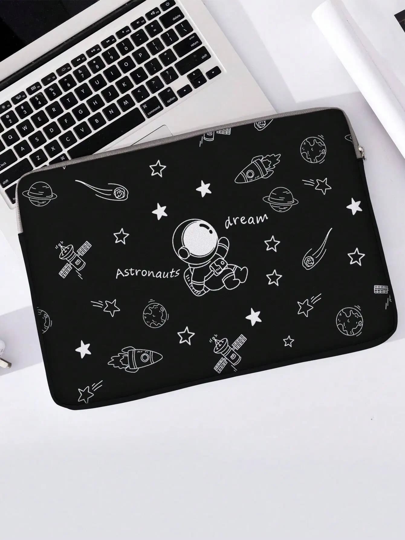 Cartoon Astronaut Pattern Printed Laptop Bag Classroom Laptop Bags Classroom Bags Teacher Storage Bags Classroom Organizer Bags Back To School For School For Tablet Back To School Supplies Laptop Cover Laptop Sleeve Laptop Bags & Cases School Essentials