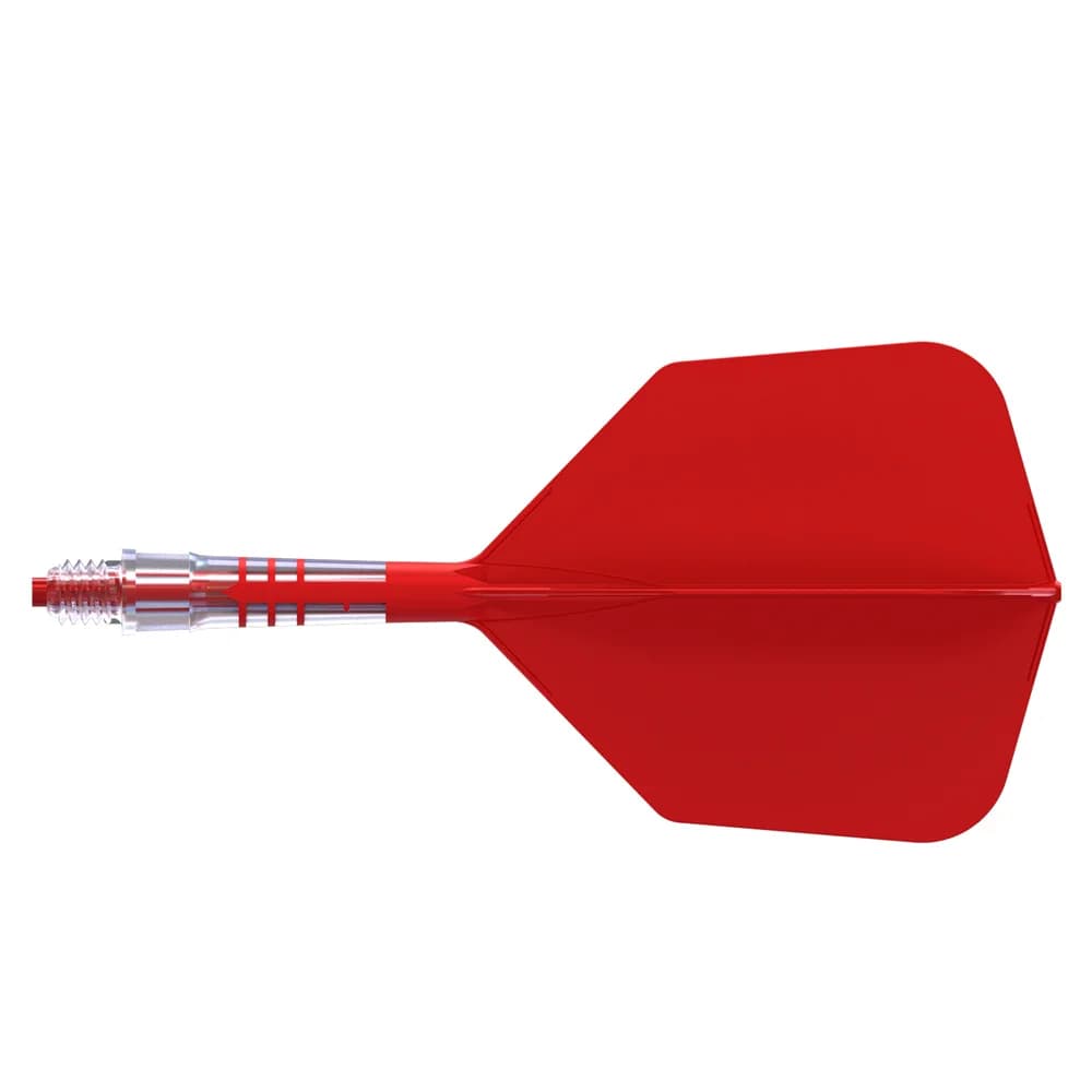 CUESOUL ROST T19 albero per freccette integrato in carbonio e volo a forma di ala grande-volo rosso con albero rosso