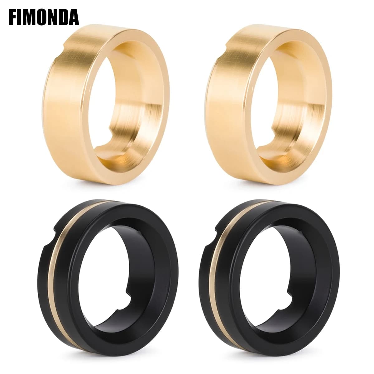 4Pcs Black Brass Wheel Hub Weights for Axial 1/30 SCX30 K10 Bronco Jeep Wrangler JLU RC Crawler Upgrade Parts