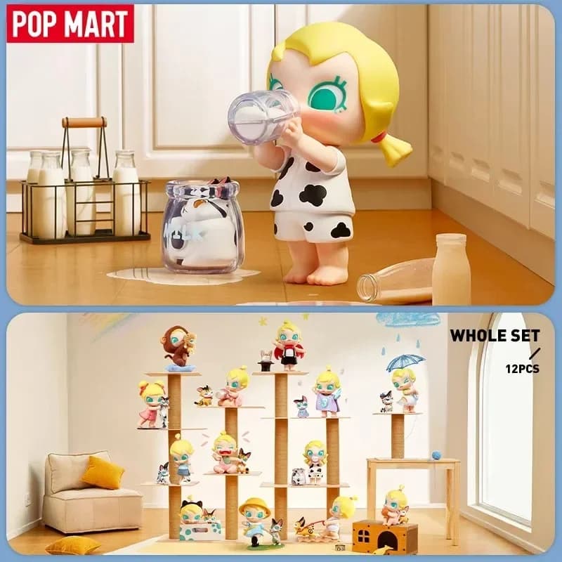 POP MART Baby Molly & Baby Tabby Series Blind Box Toys Kawaii Anime Action Figure Caixa Caja Surprise Mystery Box Bambole Ragazze