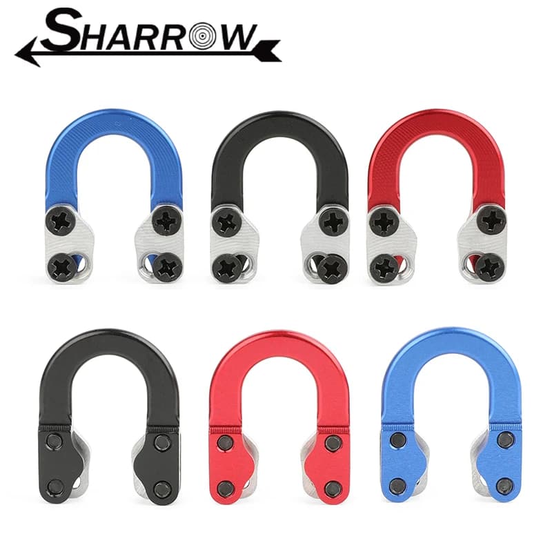 Tiro con l'arco D Loop Lega di alluminio Arco a forma di U Corda Anello a D Aiuti per il rilascio Arco composto Tiro Caccia Bersaglio Accessori per la pratica