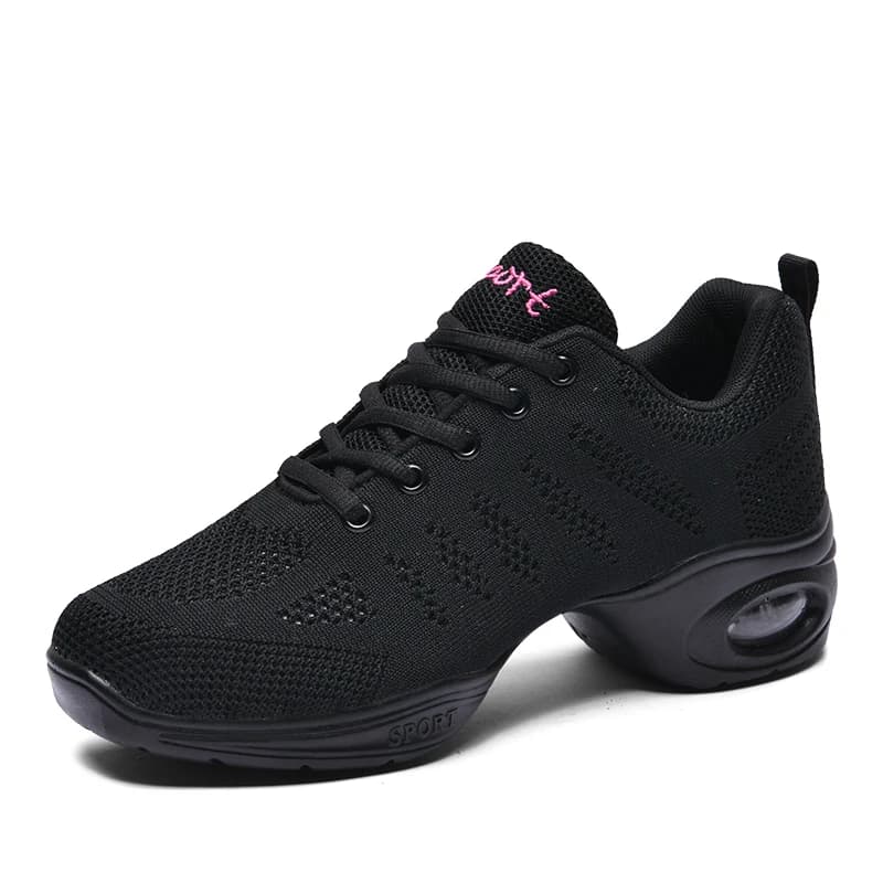 Scarpe da ballo da donna in rete traforata, sneakers jazz traspiranti con cuscino d'aria per danza moderna, fitness e performance 727L