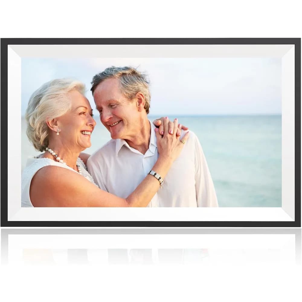 Cornice Digitale WiFi IPS FHD da 15,6”, 32GB, Touchscreen, Condivisione Istantanea Foto/Video, Regalo per la Mamma, Inaugurazione Casa, Matrimonio