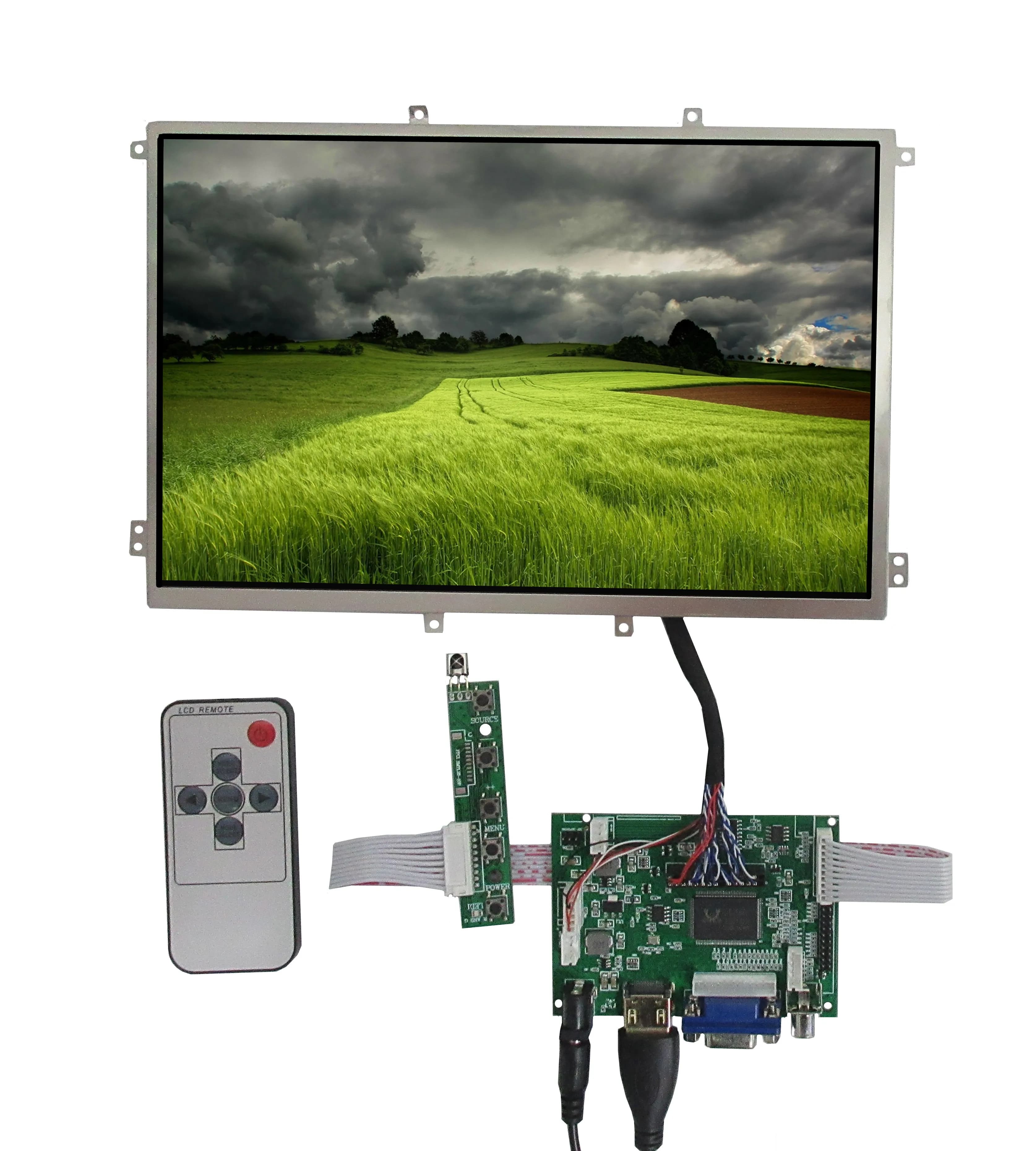 Schermo IPS da 10.1 pollici Monitor LCD Scheda di controllo driver compatibile HDMI/VGA/AV per Lattepanda, Raspberry Pi Banana Pi