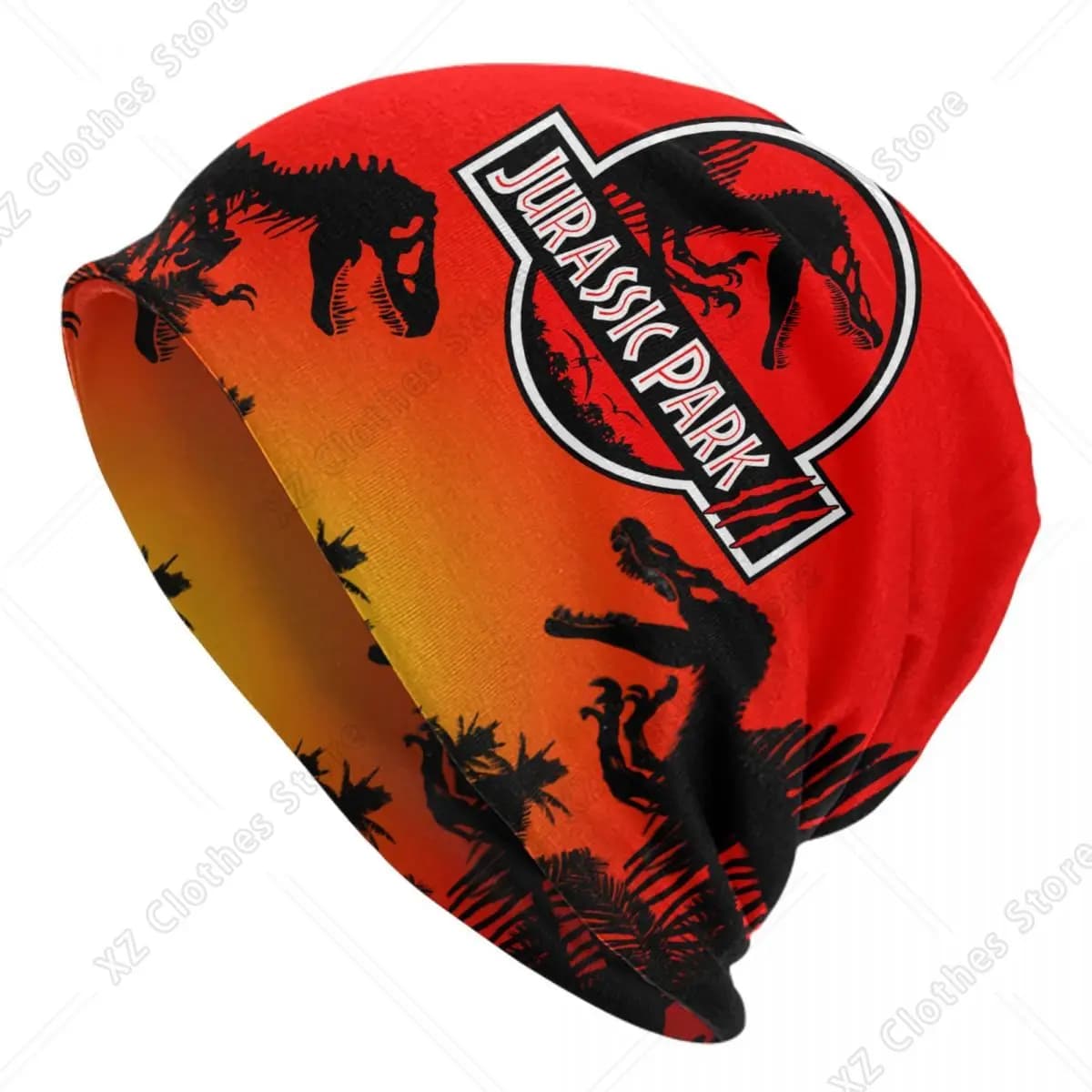 Berretti personalizzati Jurassic Park Skullies Berretti Cool Winter Warm Donna Uomo Cappelli lavorati a maglia Cappelli per cofano unisex per adulti Dinosaur World