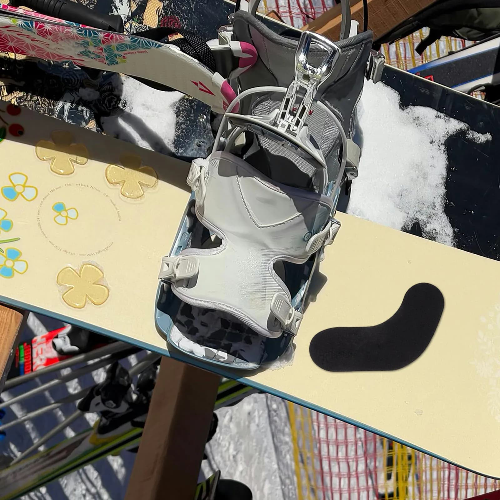 18 Pezzi Cuscinetti in Schiuma Autoadesivi per Scarponi da Sci e Snowboard, Supporto per Caviglia, Riduzione Infortuni, Cuscinetti Comfort per Scarponi da Sci, Neri