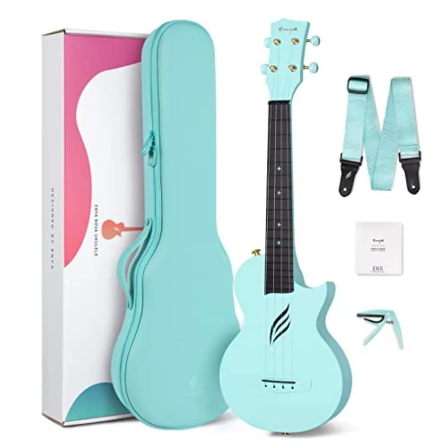 Nova U Concert Ukulele 23 Carbon Fiber Waterproof Travel Ukulele for Beginners Adult, Lightweight Durable Body with Beginner Ki