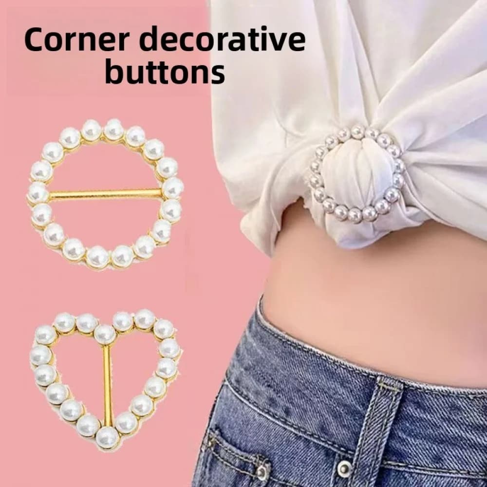 1 piece of clothing corner knot buckle for wholesale, versatile decorative accessory for shirt and t-shirt hems, scarf buckle, clothing clasp, waist cincher