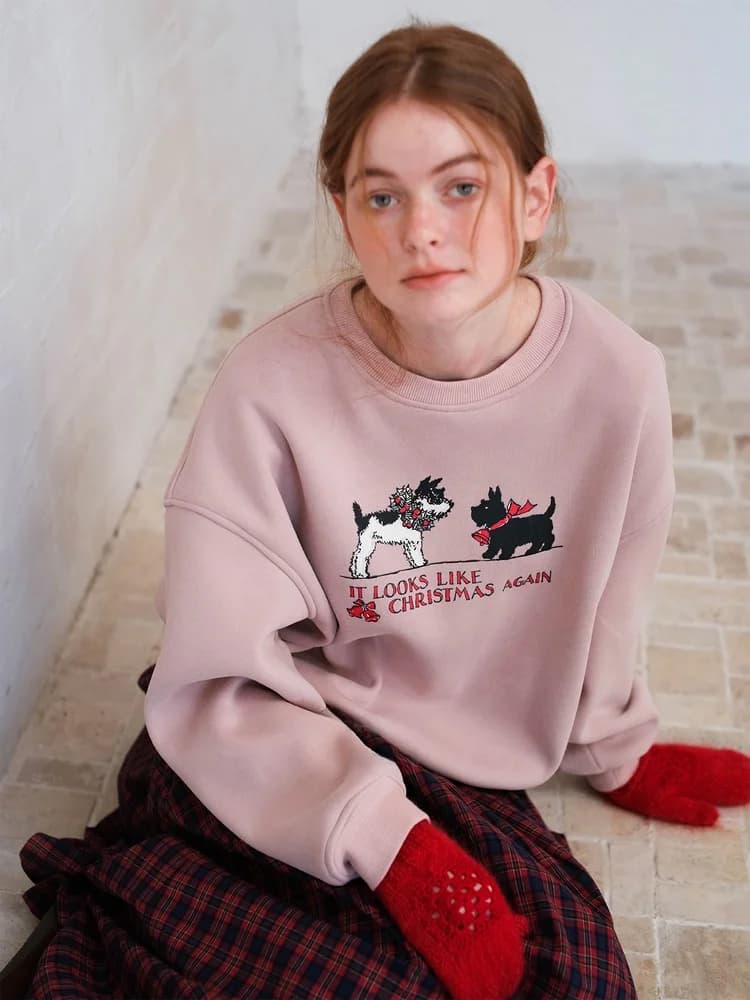 Felpa con cappuccio oversize foderata morbida in Fce, design lungo per cani Sve Cisas, comoda felpa per abbigliamento casual invernale