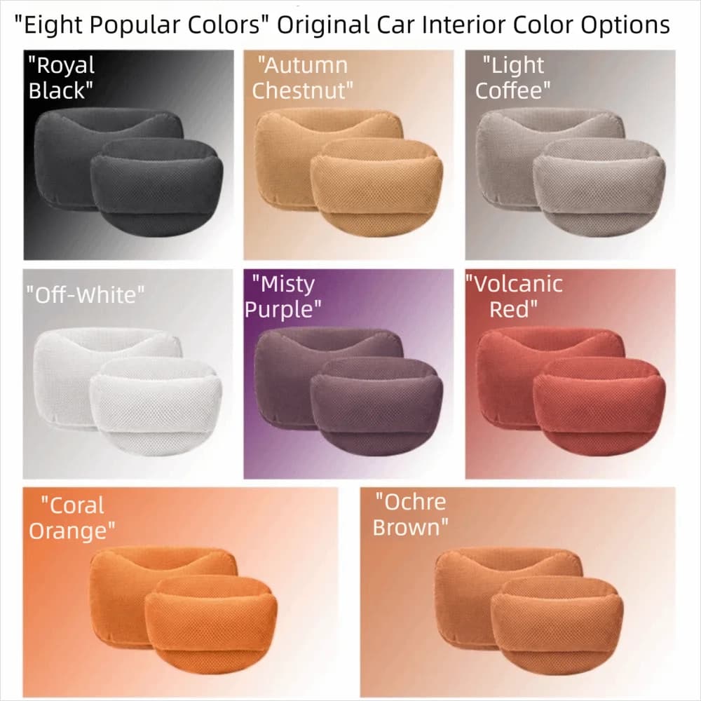 Suede Memory Cotton Car Neck Pillow Breathable Ergonomic Support Car Headrest Interior Accessories Travel Neck Protection Car