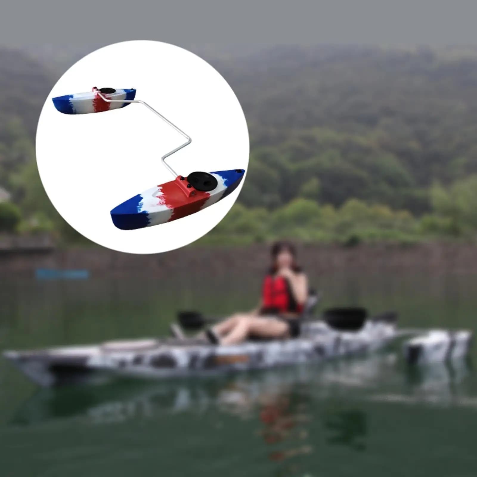 Stabilizzatore galleggiante per kayak Installazione semplice Accessorio per sistema di stabilizzazione per canoa per barche per la pesca alla deriva in barca per principianti