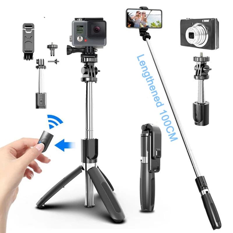 4 In1 Wireless Bluetooth Selfie Stick tripod support for universal foldable single-foot phone for mobile Action cam sports