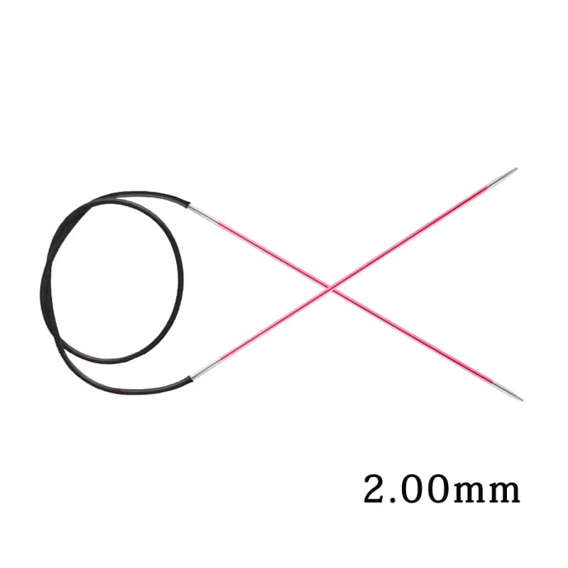 KnitPro Zing Ferro Circolare in Alluminio Multicolore da 80 cm per Lavorazione a Maglia, Uncinetto, Fai da Te, Tessuti e Cucito Domestico