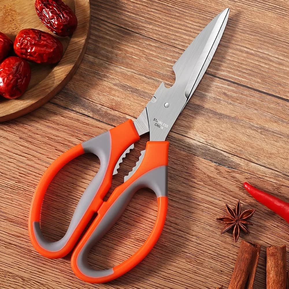 Multifunctional Stainless Steel Kitchen Scissors, Heavy Duty Household Poultry Shears for Fish and Food Cutting C2612