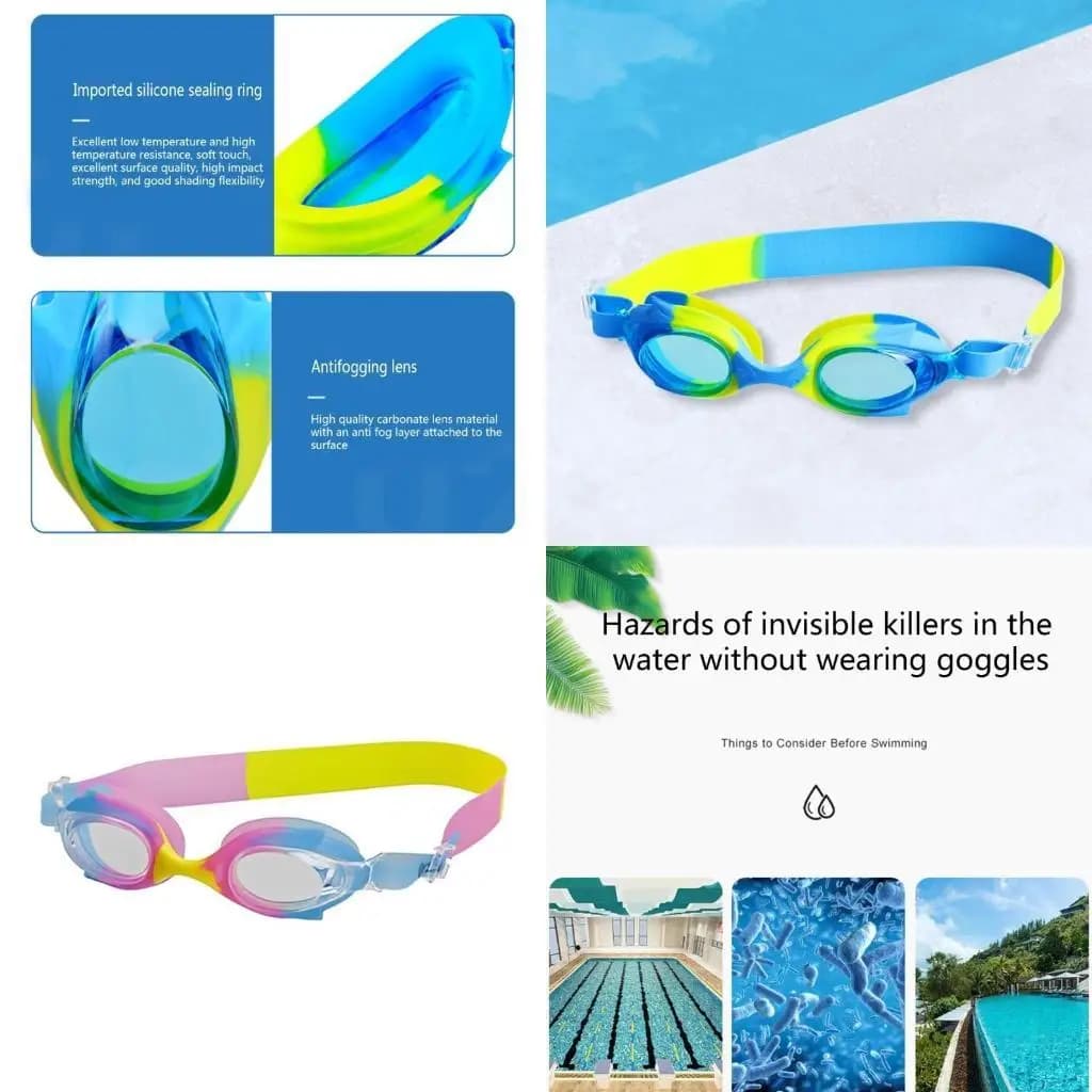 R6fe Kid Swimming Goggles Anti-Fog Swim Goggles Definition Without Loss Goggles For Boys
