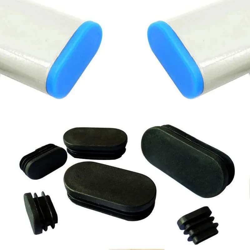 4 pezzi Tappo per tubo ovale in plastica Copri gamba antiscivolo per sedia Calzini Protezione per il pavimento del piede del tavolo pad meubles Mobili Piedini livellanti