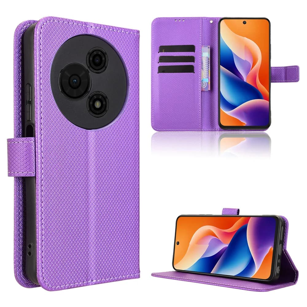 Custodia in pelle Proteggi la copertura per TCL 605 Flip Stand Cover per TCL605 5G Portafoglio Porta carte Phone Coque