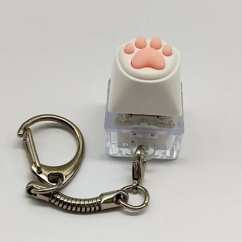 Keychain shaped as a cat's leg, antistress for fingertips, key tester, backpack pendant, gift for couples and festival