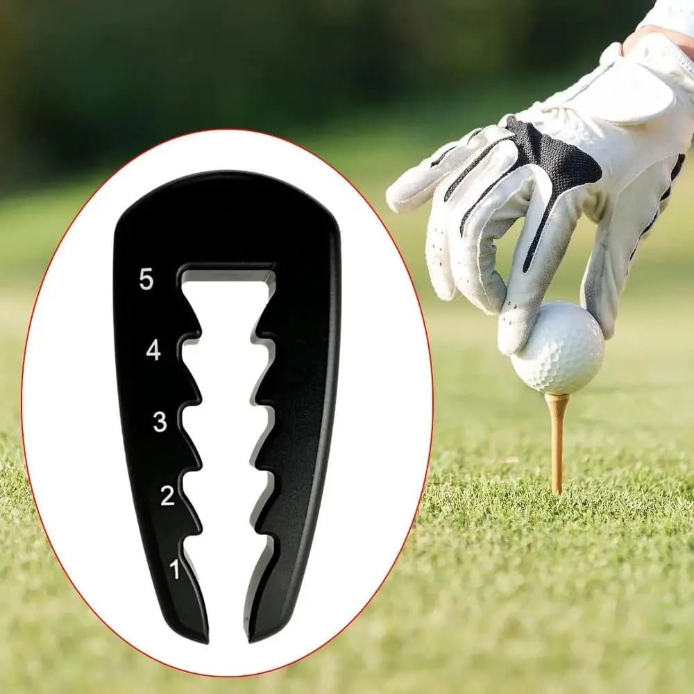 Estrattore per strumento di altezza per tee da golf portatile facile da usare Estrattore di profondità per tee da golf regolabile Strumento di installazione per sollevatore per tee da golf durevole e di precisione