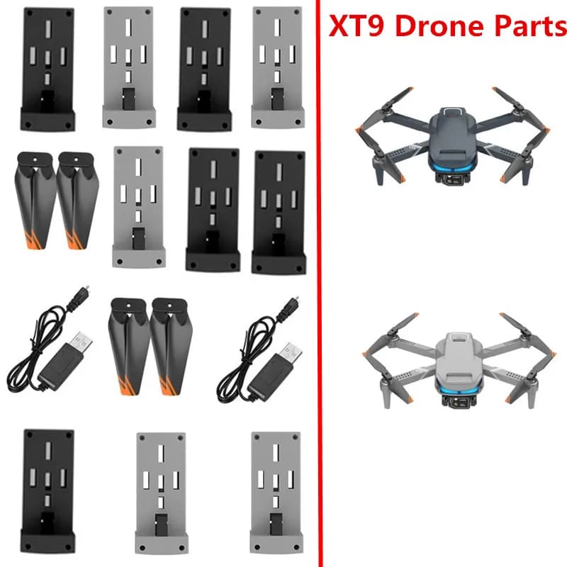 Parti di Ricambio per Drone RC XT9 WIFI FPV con Evitamento Ostacoli: Batteria 3.7V 1800MAH/Elica/USB/Braccio Drone