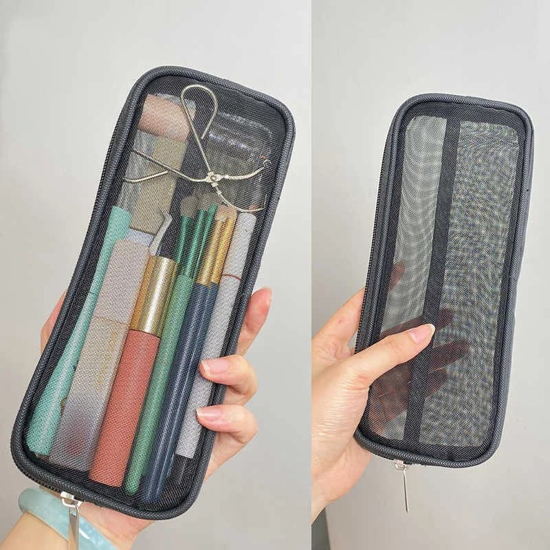 Custodia da viaggio per pennelli per trucco Borsa da toilette cosmetica Organizzatore per uomo Donna Strumenti di bellezza Kit in rete Custodia per il lavaggio Accessori