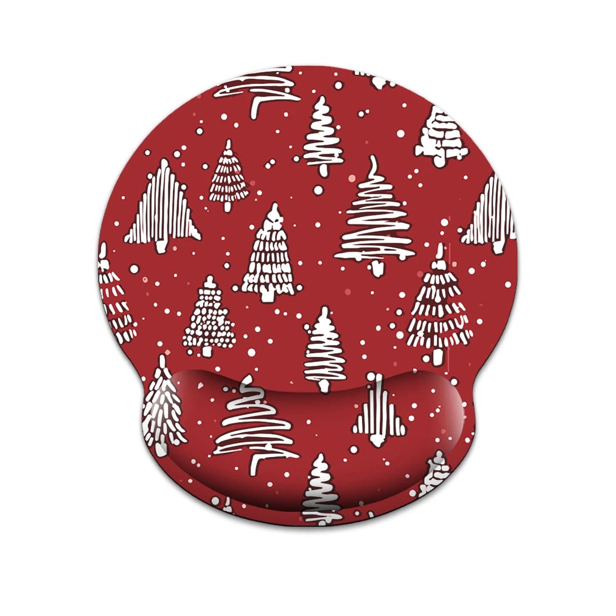 1pc tappetino per Mouse da polso con motivo a albero di natale tappetino ergonomico morbido antiscivolo per poggiapolsi tappetino per Mouse per Computer per PC da ufficio