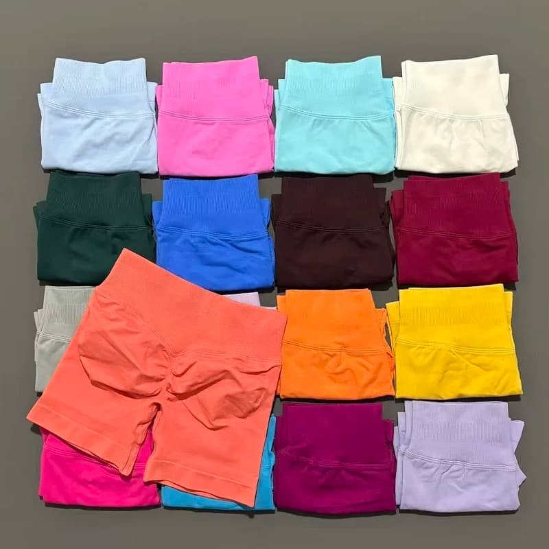 CZGUKE shorts Gym shorts with low ribbed band Women's training clothing Seamless shorts Scrunch Bum Sports motorcycle shorts for yoga