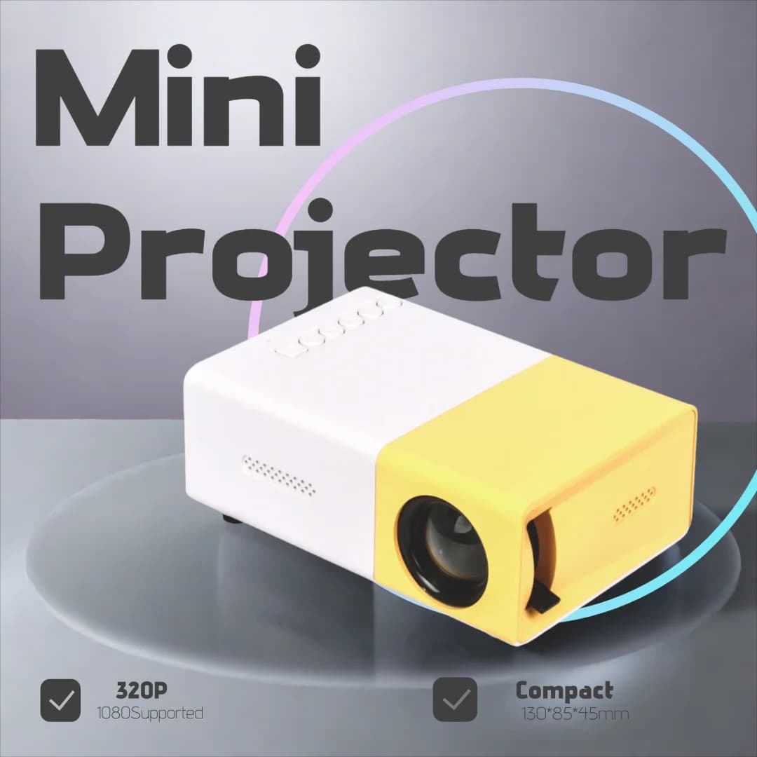 Proiettore Portatile Mini SALANGE, 600 Lumen, LCD, HDMI, Altoparlanti Integrati, Piccolo per Display Casa e All’aperto, Regalo per Bambini, 320P