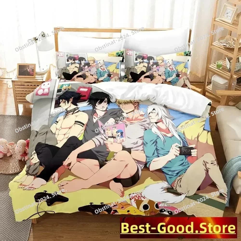 DRAMAtical Murder Set biancheria da letto Cartoon Anime Camera da letto per bambini adulti Set copripiumino 3D Kawaii letto matrimonialer Full Queen King Size