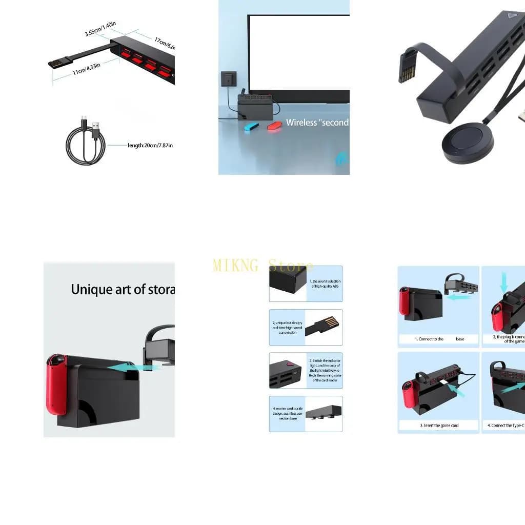 Wireless Remote Game Cartridges Selector 8 Game Card Switcher for Consoles Use Best Sale