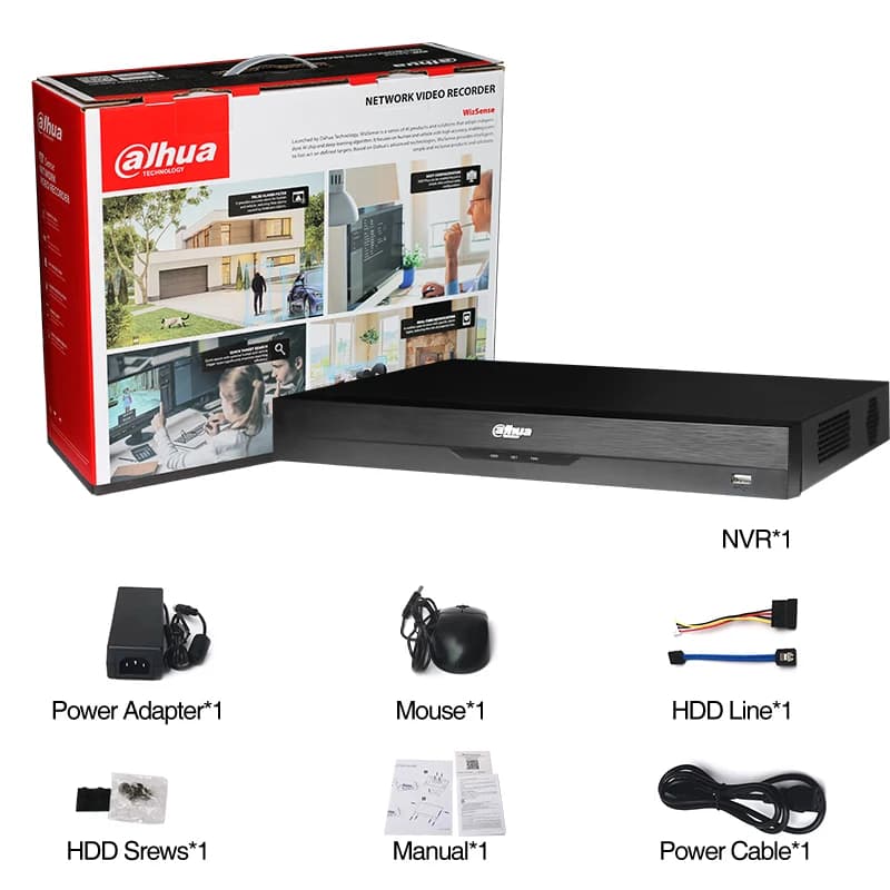 Dahua NVR4104HS-P-EI 4PoE NVR4108HS-8P-EI 4/8CH 8PoE WizSense Videoregistratore di rete NVR Sistema di telecamere IP Protezione di sicurezza