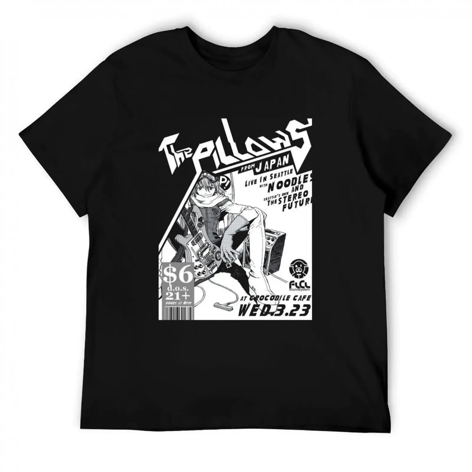 Men'S T-Shirt Featuring Design From FLCL By The Pillows Perfect for Fans Clothing Graphic Short Sleeve Shirt Men Women