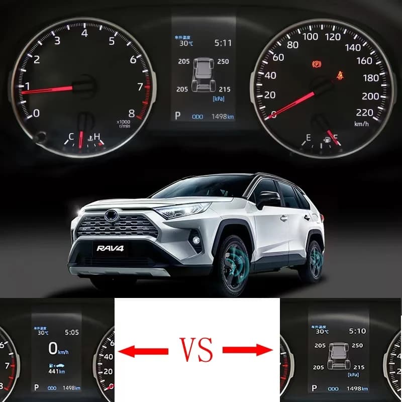 Smart Car TPMS Pneumatic Pressure Sensor Monitoring System For Toyota Rav4 2019-2024 Xa50 LCD Display Digital Security Alarm Car