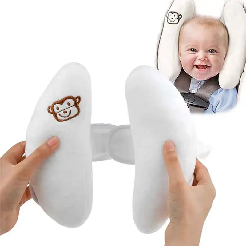 Cuscino per passeggino per seggiolino auto di sicurezza infantile a forma di banana Supporto per la testa del bambino Cuscini per dormire Accessori per cuscini regolabili