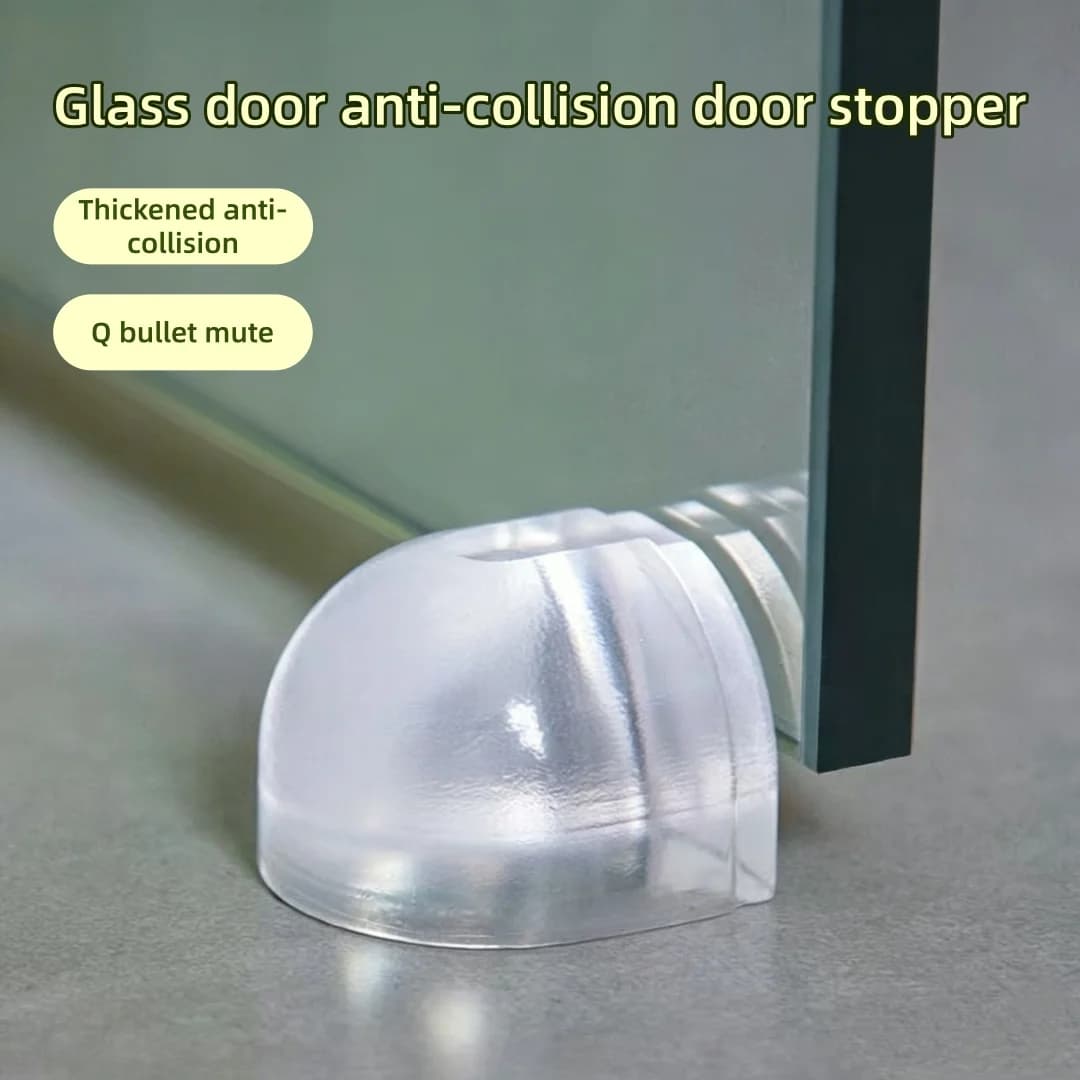 Self adhesive anti-collision wall protector, transparent door stopper acrylic floor buffer wall protector, furniture protection