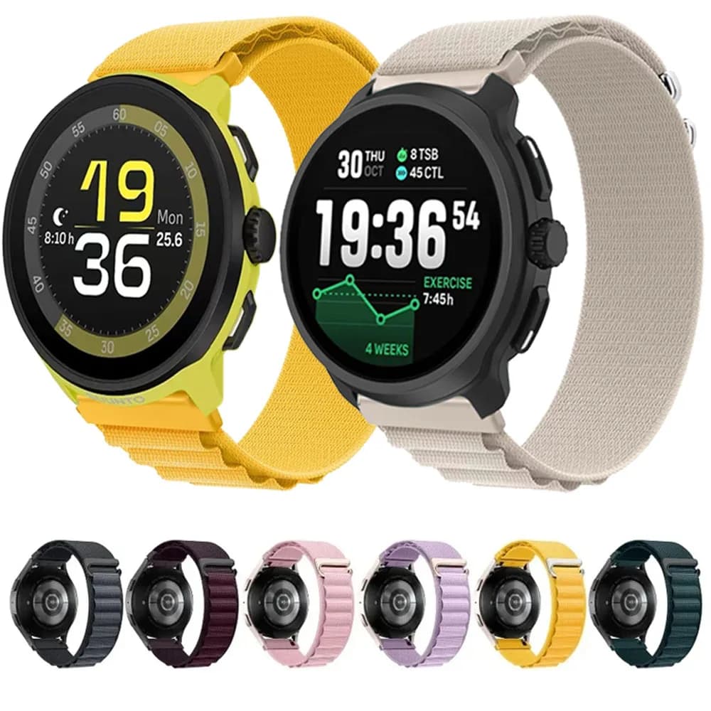 20/22mm Alpine nylon strap for COROS APEX 4 42mm/2 Pro/PACE Pro/3 Suunto Ocean/Vertical belt strap 2-1/Run/Race 2