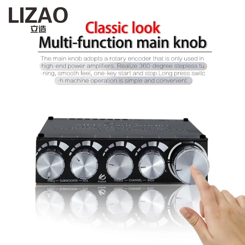 Modulo Amplificatore Bluetooth LIZAO XY-S100H 2.1CH, Subwoofer TPA3116 per Bassi Alti/Bassi Profondi, Aggiornamento per ZK-TB21