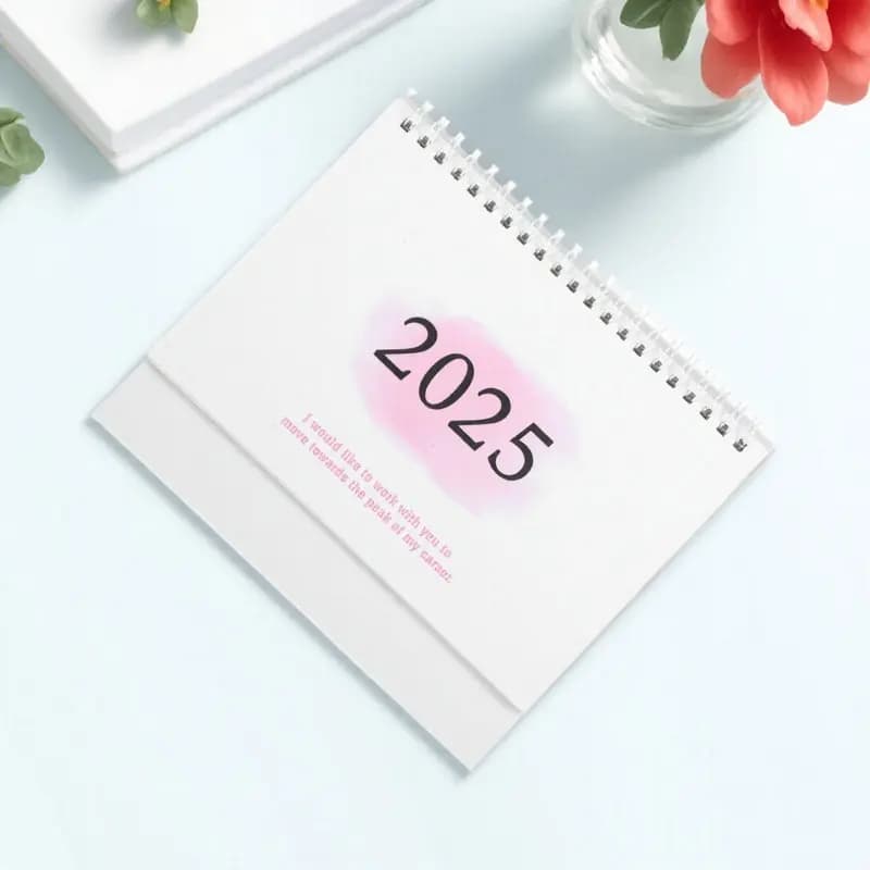 Calendario da scrivania inglese, supporto da tavolo funzionale, organizer mensile da ufficio 2025, calendario decorativo per appunti, per casa e ufficio