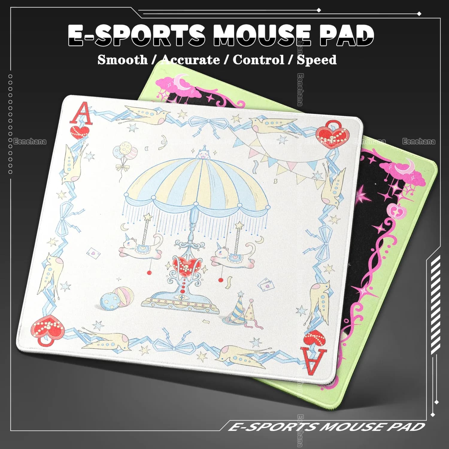 Tappetino per mouse impermeabile con gatto divertente e semplice, 40x45cm, antiscivolo, per PC Gaming ed E-sport, accessori da scrivania, ideale come regalo